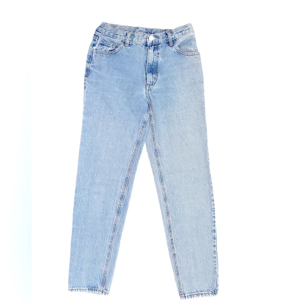John Galt Light Indigo Mid Rise Straight Leg Jeans Size S 28” Waist